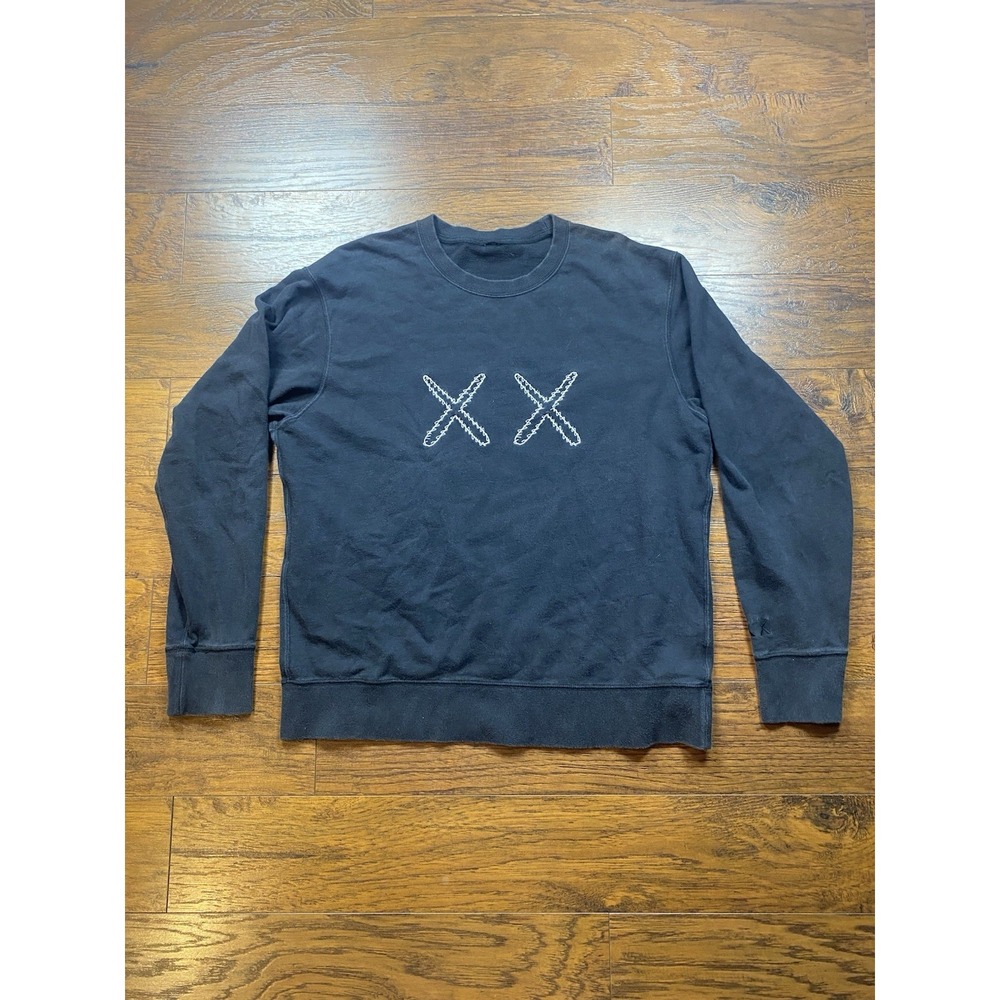 KAWS x Uniqlo x Sesame Street Black Sweatshirt Size XL